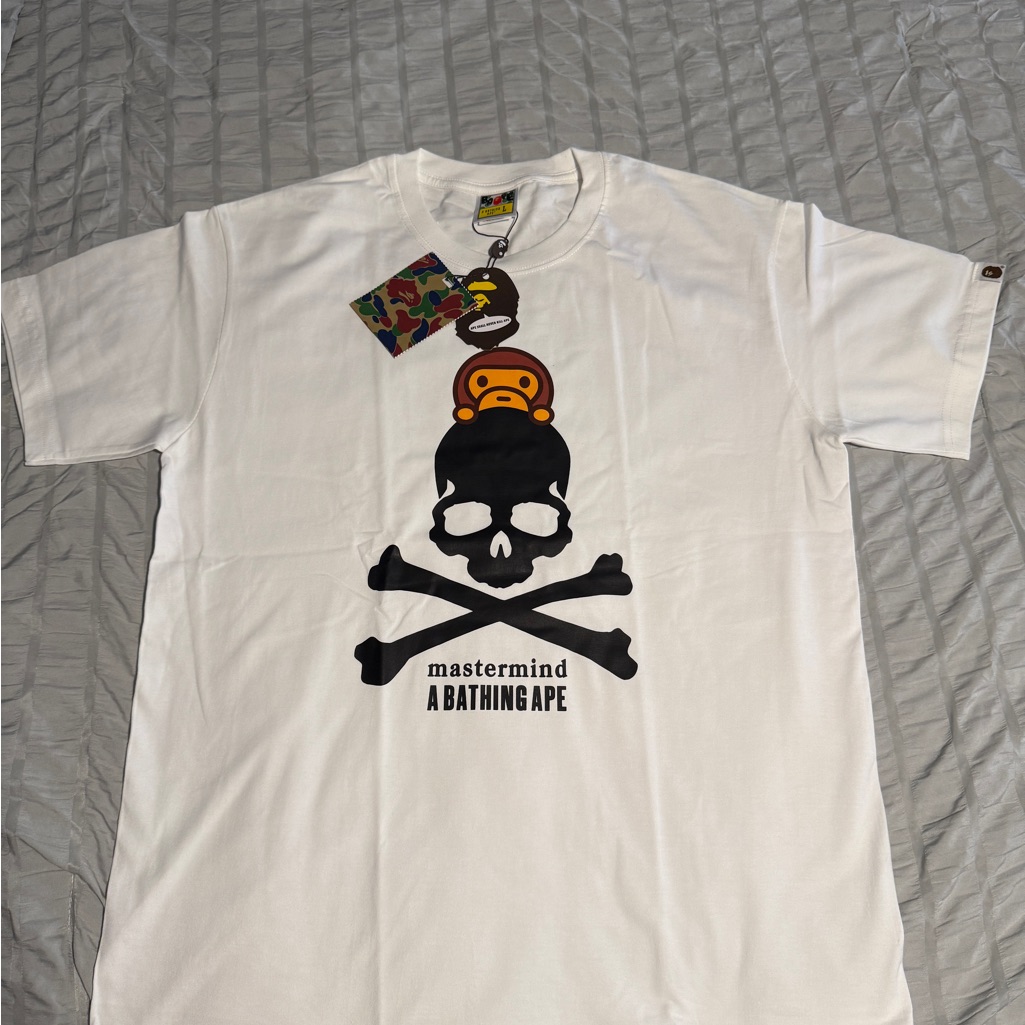 Bape X Mastermind Japan White Street Tee Rare Collab